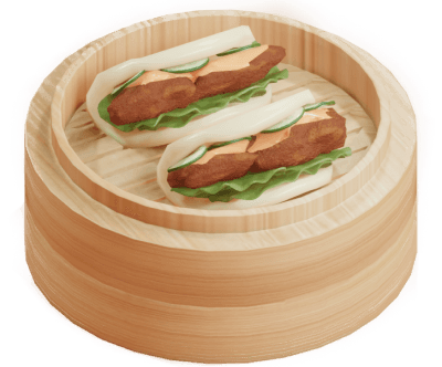 3D printed dim sum illustration